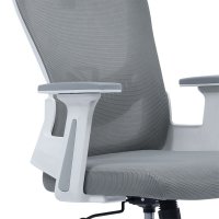 Scaun de birou Ignatius pentru manager, plasa gri deschis - 6