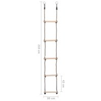 Scara de catarat din lemn masiv de pin, 5 trepte, 210 cm - 4