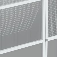 Colivie pentru Pasari Gri 215x78x200 cm din Otel Galvanizat - 5