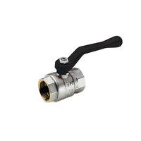 Robinet sfera Mistral F/F 1 1/4'' cu maneta neagra pentru apa - 1