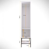 Dulap Martin 1 - Alb, Negru, Gold - 10