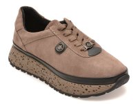 Pantofi sport dama GRYXX 219158Z, maro, din piele intoarsa - 1