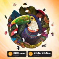 ESC WELT TOUCAN - Puzzle din lemn colorat pentru adulti si copii, disponibile in variante de 200, 300 si 500 piese - 1
