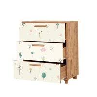 Comoda Hanah Home din pal melaminat, pin atlantic si alb, 80x43x95 cm, model 869VEL3481 - 1