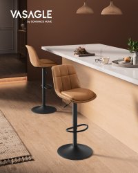 Set 2 buc. Scaune de bar Vasagle Maro 44x48x112 cm - 2