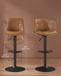 Set 2 buc. Scaune de bar Vasagle Maro 44x48x112 cm - 6