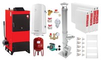 Centrala pe combustibil solid Fiama D2-25 de 29 kW cu Ventilator, Automatizare si Accesorii Complete - 1