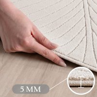 Covor Rotund NOVA V4 Crem 80x80 cm - Stil Modern si Natural - 4