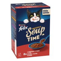 FELIX Soup Farm Selection pentru Pisici cu Vită, Pui si Miel, Plicuri Umide, Multipack 48g x 6 bucati - 3