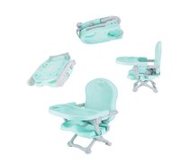 Scaun de masa pentru copii, Little Mom, model tip booster, design compact, pliabil si portabil, inaltime reglabila 4 pozitii, tavita detabila, compatibilitate universala, dimensiune 50 x 30 x 35 cm, Green - 4