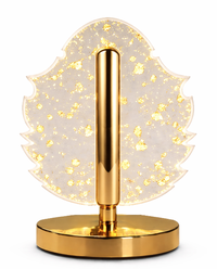 Lampa decorativa in forma de FRUNZA LED 3 culori Touch dimabil Reincarcabila USB Baza aurie eleganta - 1
