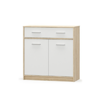 Comoda TIPS, 2 usi, 1 sertar, stejar sonoma + alb, 83,4x34,3x85,5 cm - 1