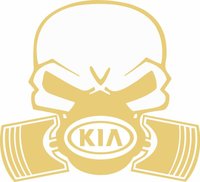 Sticker auto, IMAGE, Piston skull KIA - 1
