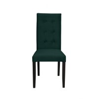 Scaun living TEO LUX, picioare lemn wenge, stofa verde smarald, 46x60x98 cm - 1