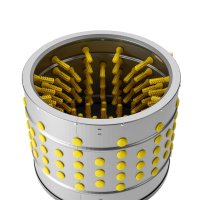 Deplumator pasari PLUMAX-50A PRO - gaste, rate, curcani (diametru cuva 50 cm), 1500W, Model Nou - 4