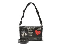 Geanta DESIGUAL WAXP39 neagra din piele ecologica pentru femei - 1