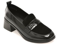 Mocasini negri FLAVIA PASSINI 1683109 din piele naturala lacuita pentru femei - 1