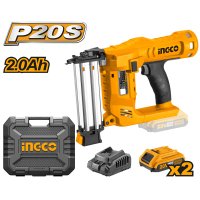 Pistol electric cu cuie Ingco CBNLI2002, 20V, 2 acumulatori, 2.5 cuie/s, capacitate 100 buc - 1