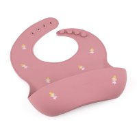 Baveta moale PetiteMars TakeMatch cu buzunar colector, model printese roz - 1