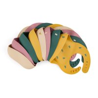 Baveta moale PetiteMars TakeMatch cu buzunar colector, model printese roz - 3