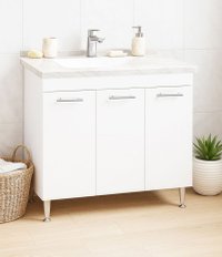 Set Baza si Lavoar seria 867, 80 cm, alb - 1