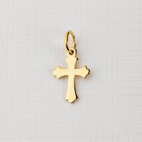 Charm ELM - Cruce din Argint 925 cu Placare de Aur Galben 18K - 1