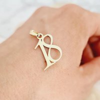Pandantiv Personalizat Majorat - Aur Galben 14K - 1