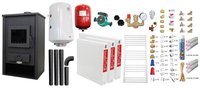 Pachet de incalzire si apa calda pentru 2 camere, cu termosemineu Fornello PADOVA E, 19.4 kW - 1