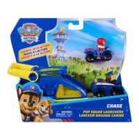 Paw Patrol Pup Squad Launchers, set cu 2 masinute Chase si lansator - 1