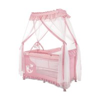 Patut pliabil Lorelli Magic Sleep Pink cu masa de infasat si accesorii esentiale - 4