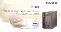 QNAP TR-002 2-Bay USB RAID Tower, 2.5/3.5 SATA 6Gbps HDD Support, USB 3.1 Type-C, 36W Power Adapter, 2-Year Warranty - 3