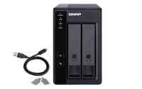QNAP TR-002 2-Bay USB RAID Tower, 2.5/3.5 SATA 6Gbps HDD Support, USB 3.1 Type-C, 36W Power Adapter, 2-Year Warranty - 1