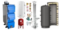 Centrala pe combustibil solid Fornello Joker 24 kW cu Puffer 800 litri si accesorii - 1
