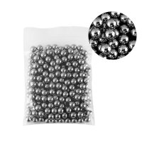 Set prastie cu lase, Sling Queen, metalic, 11.5 cm, cu boloboc, maner lemn, maro si 300 bile - 3