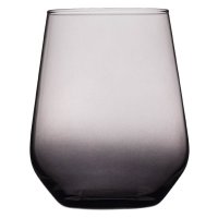 Set pahare sticla, smoke, capacitate 0,425l, negru mat - 1