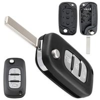 Carcasa cheie auto tip briceag Techstar pentru Renault – 3 butoane, compatibila cu Clio, Megane, Kangoo, Fluence - 2