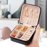 Cutie Organizatoare pentru Bijuterii cu Fermoar - 10x10x5cm - 1