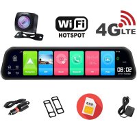 Camera Auto Dubla Tip Oglinda Techstar® Z9 Plus, Android 8.1, 4G si WiFi, 9.66" IPS Touch Full HD, Hotspot, ADAS, GPS - 1