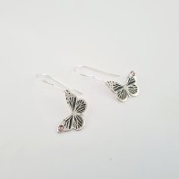 Cercei fluturi cu tortita - Argint 925, cristal Swarovski - 1