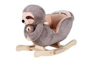 Balansoar din lemn Knorr Toys - Leneșul Luis cu marionetă, 65x32x50 cm, max 30 kg, 18 luni+ - 1