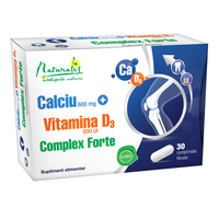 Calciu cu Vitamina D3 Complex Forte, 30 comprimate, Naturalis - 1
