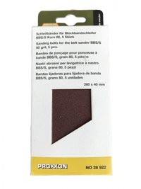Set 5 benzi abrazive Proxxon 28922 pentru BBS S, 260x40 mm, granulatie 80 - 1