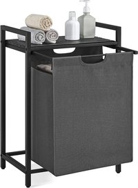 Cos de rufe Vasagle, Negru-Gri, Dimensiuni 50x33x76 cm - 7