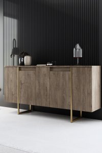 Consolă Luxe Nuc 160x35x80 cm - 1