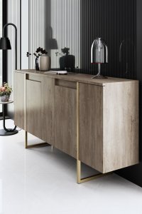 Consolă Luxe Nuc 160x35x80 cm - 4