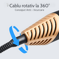 Uscator de par multifunctional 5 in 1, 1000W, 60000 RPM, 200 milioane Ioni Negativi, 3 trepte temperatura, Negru Auriu - 9