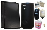 Pachet premium sistem solar presurizat, 2 x Panou solar plan Fornello 2.0 m² SPFP, Boiler cu 2 serpentine FORNELLO SOL 200 LT 2S, grup pompare, controller, vas expansiune, antigel, aerisitor 1/2 - 1