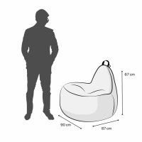 Fotoliu Updeco Puf Bean Bag tip Big Chill retro lava - 4