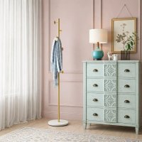 Cuier din metal ,culoare gold-alb,170x32 cm - 1