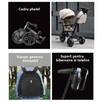 Tricicleta pentru copii Qplay Comfo Max Verde, ultrapliabila, scaun pivotant, roti eva, spatar reglabil - 3